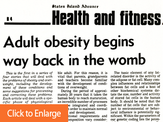 Adult Obesity Begins Way Back In The Womb 